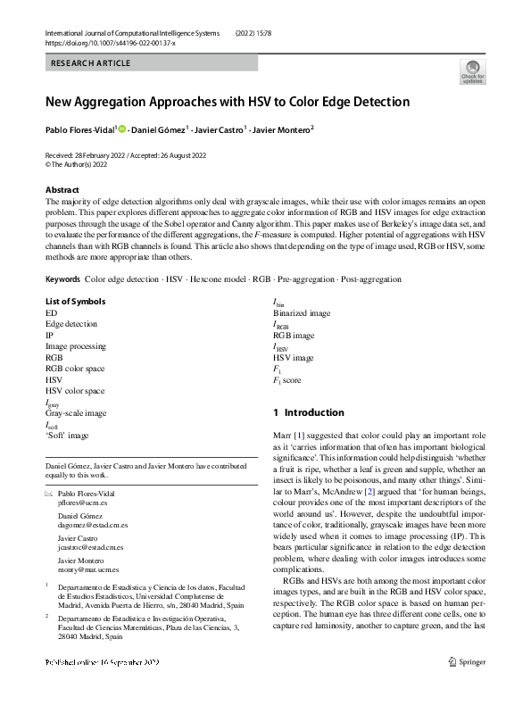 (PDF) New Aggregation Approaches with HSV to Color Edge Detection