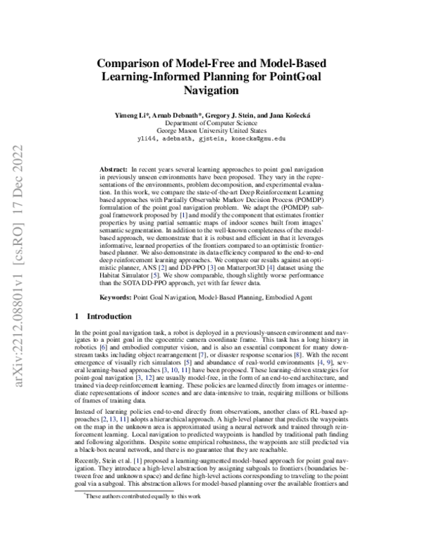 (PDF) Comparison of Model-Free and Model-Based Learning-Informed ...