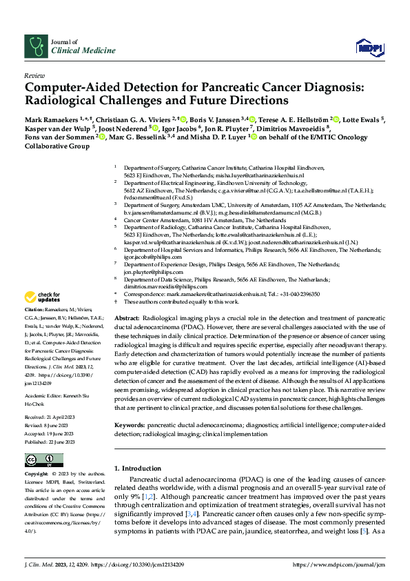 (PDF) Computer-Aided Detection for Pancreatic Cancer Diagnosis ...