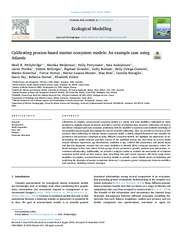 (PDF) Calibrating process-based marine ecosystem models: An example ...