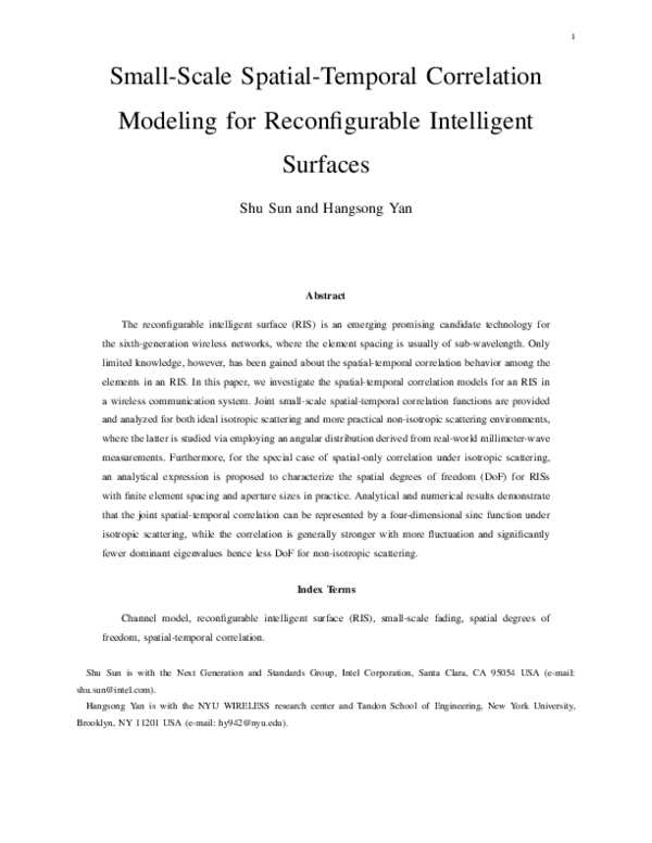 (PDF) Small-Scale Spatial-Temporal Correlation Modeling for ...