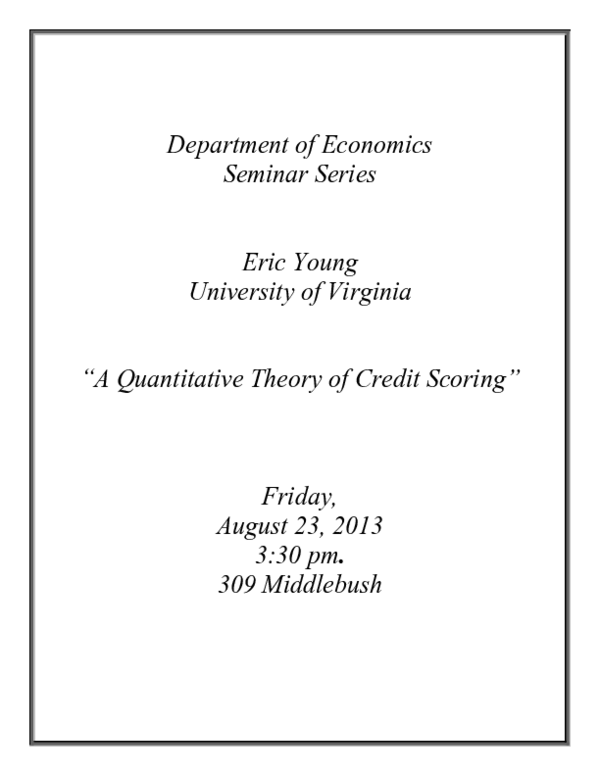 (PDF) A Quantitative Theory of Credit Scoring