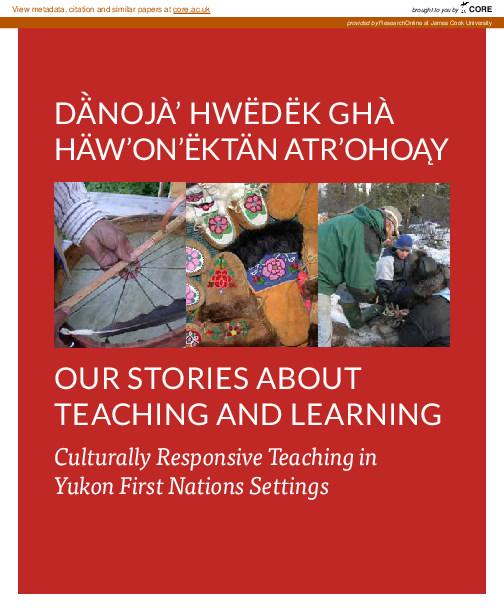 (PDF) Our Stories About Teaching and Learning: culturally responsive ...