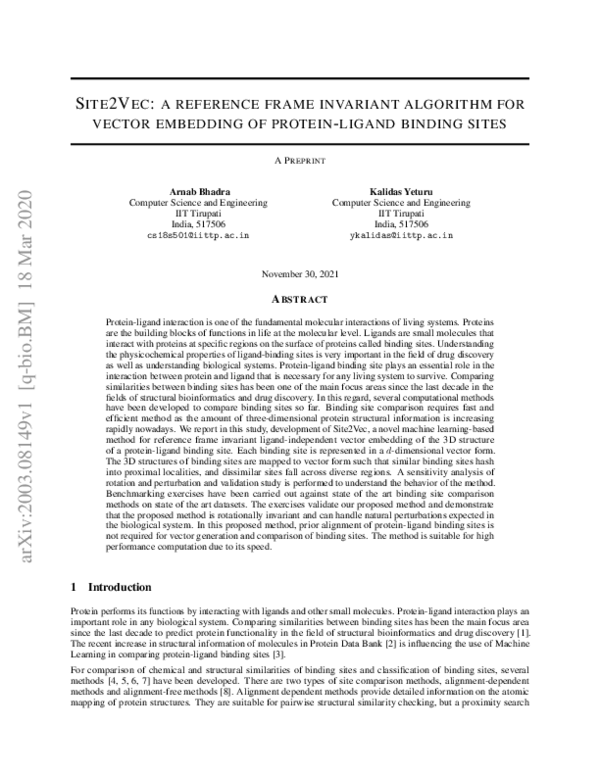 (PDF) Site2Vec: a reference frame invariant algorithm for vector ...