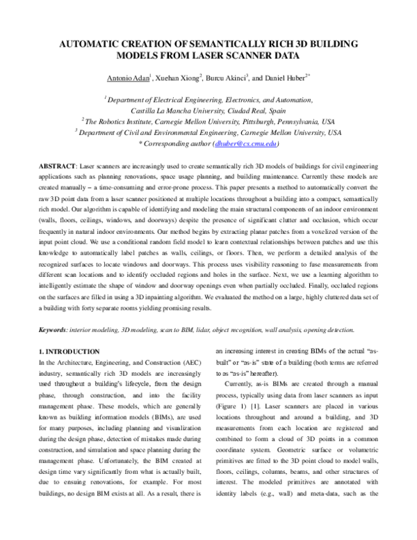 (PDF) Automatic creation of semantically rich 3D building models from ...