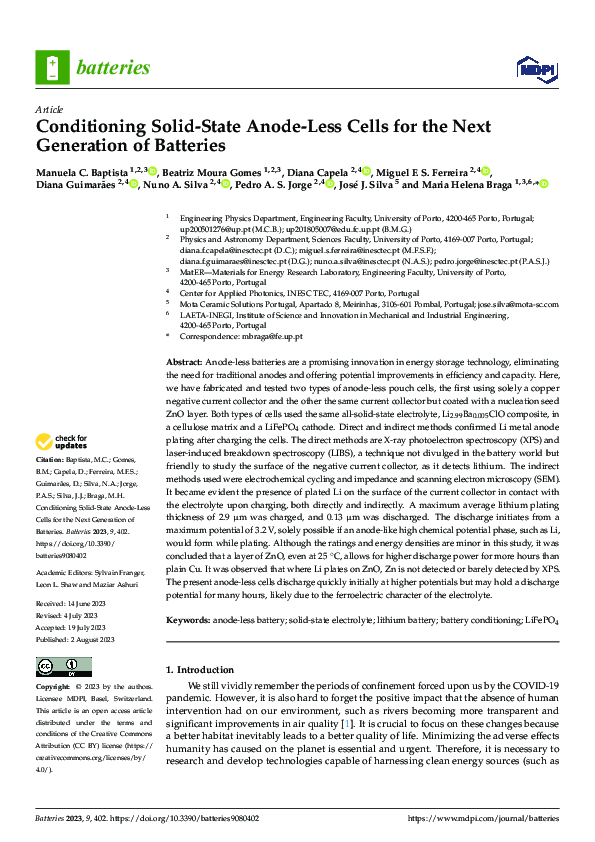 (PDF) Conditioning Solid-State Anode-Less Cells for the Next Generation ...