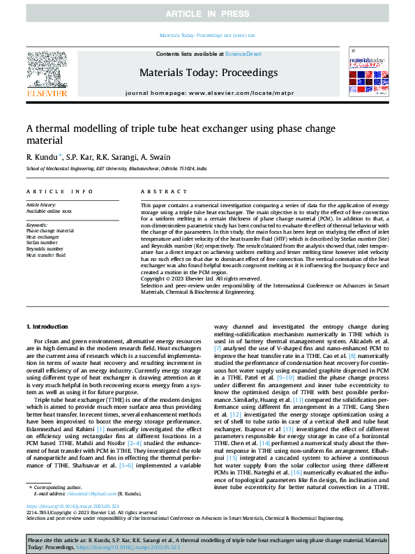 (PDF) A thermal modelling of triple tube heat exchanger using phase ...