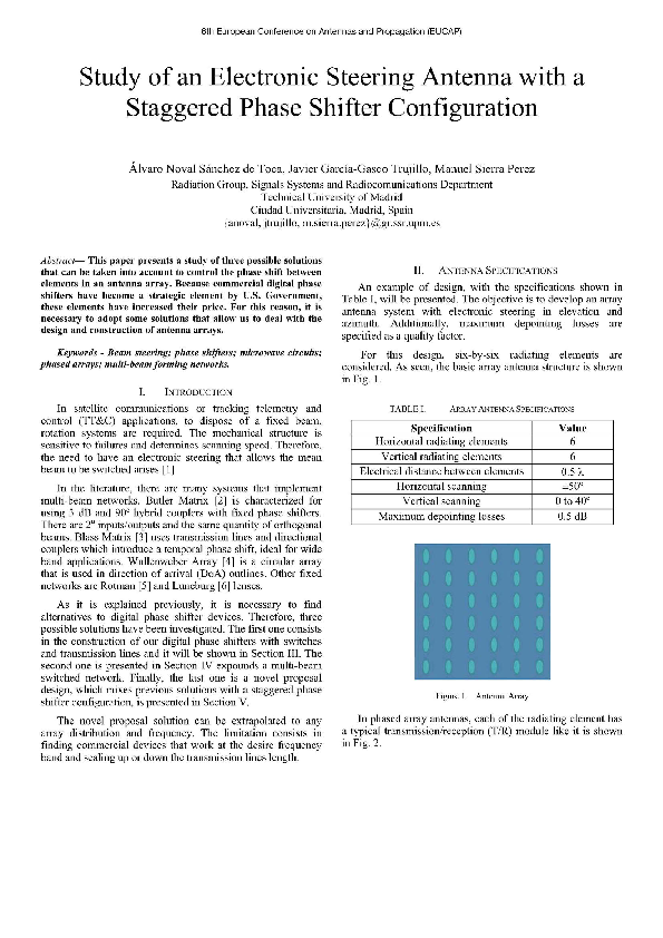 (PDF) Study of an electronic steering antenna with a staggered phase ...