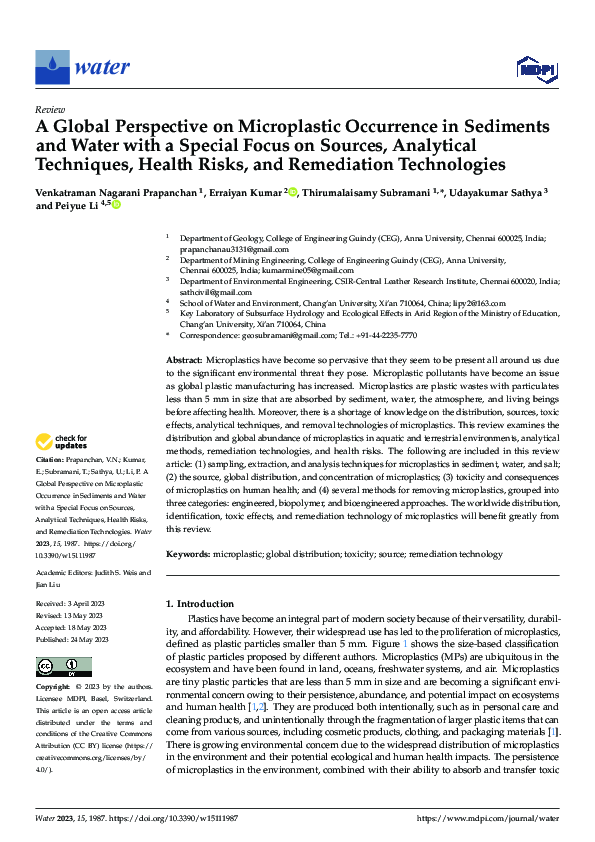 (PDF) A Global Perspective on Microplastic Occurrence in Sediments and ...