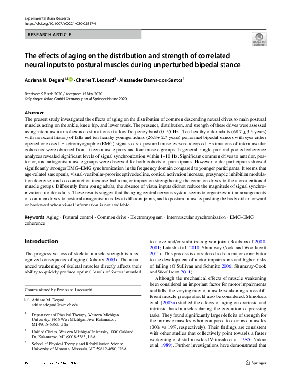(PDF) The effects of aging on the distribution and strength of ...