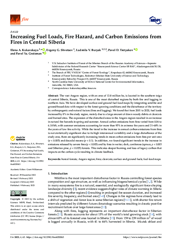 (PDF) Increasing Fuel Loads, Fire Hazard, and Carbon Emissions from ...