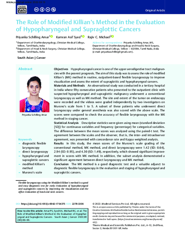 (PDF) The Role of Modified Killian's Method in the Evaluation of ...