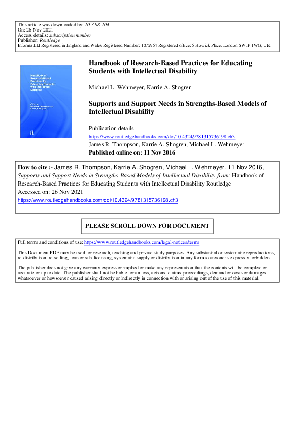 (PDF) Handbook of Research-Based Practices for Educating Students with ...
