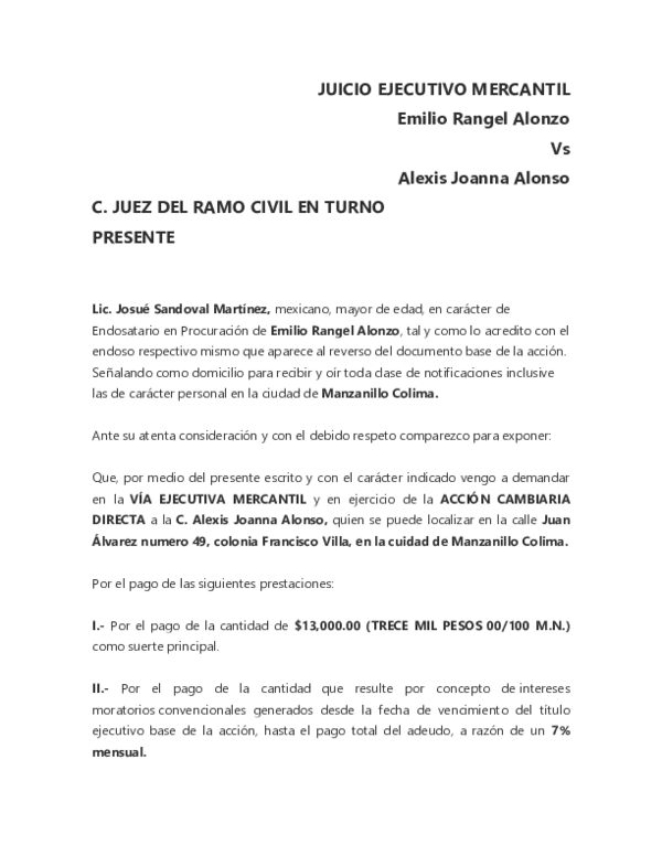 (PDF) JUICIO EJECUTIVO MERCANTIL