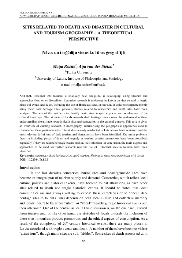 Photo inspiration: Fresh Look at Pdf Sites Related To Death And Disaster In Cultural An