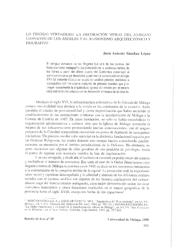 (PDF) Lo fingido verdadero la decoración mural del antiguo convento de