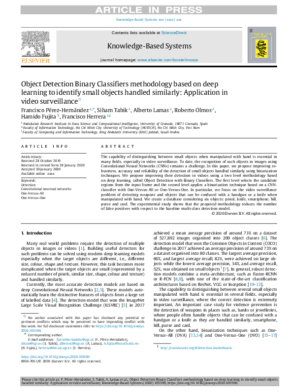 (PDF) Object Detection Binary Classifiers methodology based on deep ...