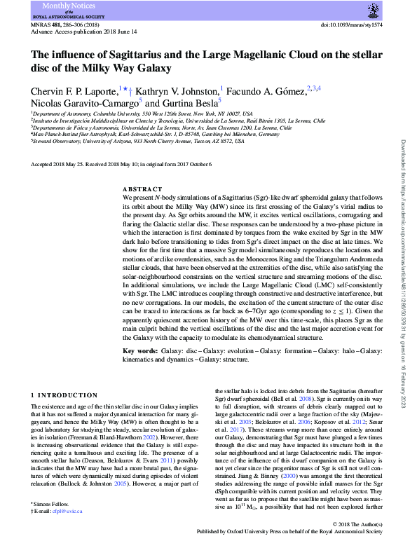 (PDF) The influence of Sagittarius and the Large Magellanic Cloud on ...