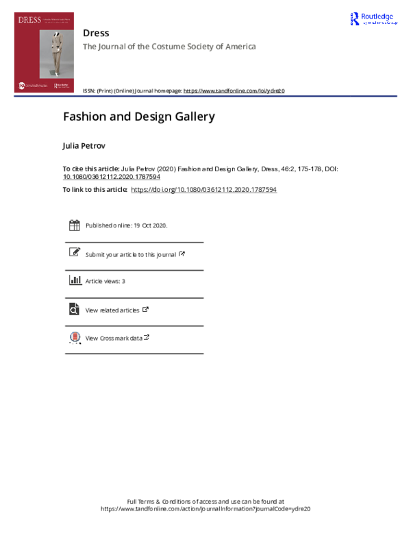 Pdf Fashion And Design Gallery
