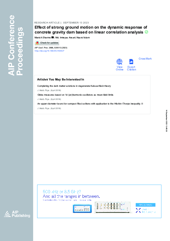 (PDF) Effect of strong ground motion on the dynamic response of ...