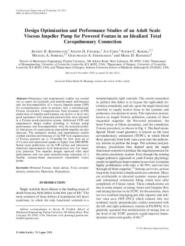 (PDF) Design Optimization and Performance Studies of an Adult Scale ...