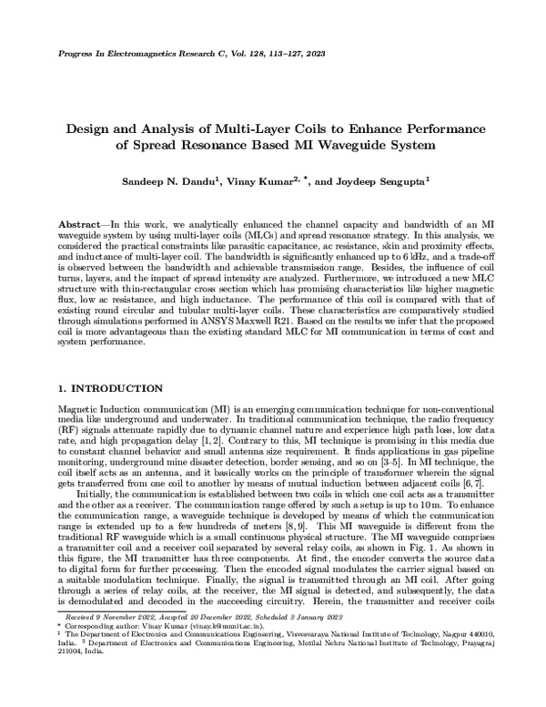(PDF) Design and Analysis of Multi-layer Coils to Enhance Performance ...