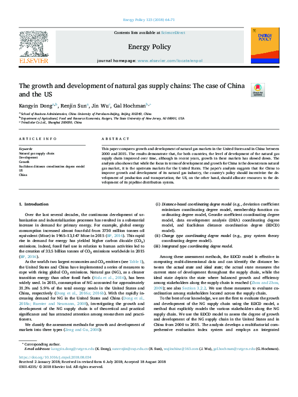 (PDF) The growth and development of natural gas supply chains: The case ...
