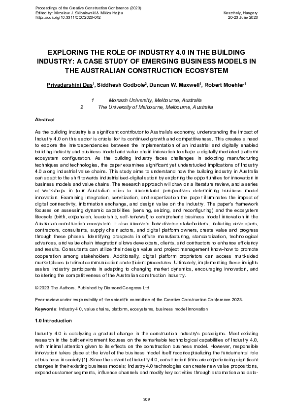 (PDF) Exploring the Role of Industry 4.0 in the Building Industry: A ...
