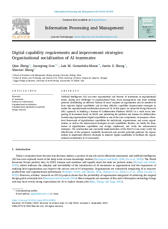 (PDF) Digital capability requirements and improvement strategies ...