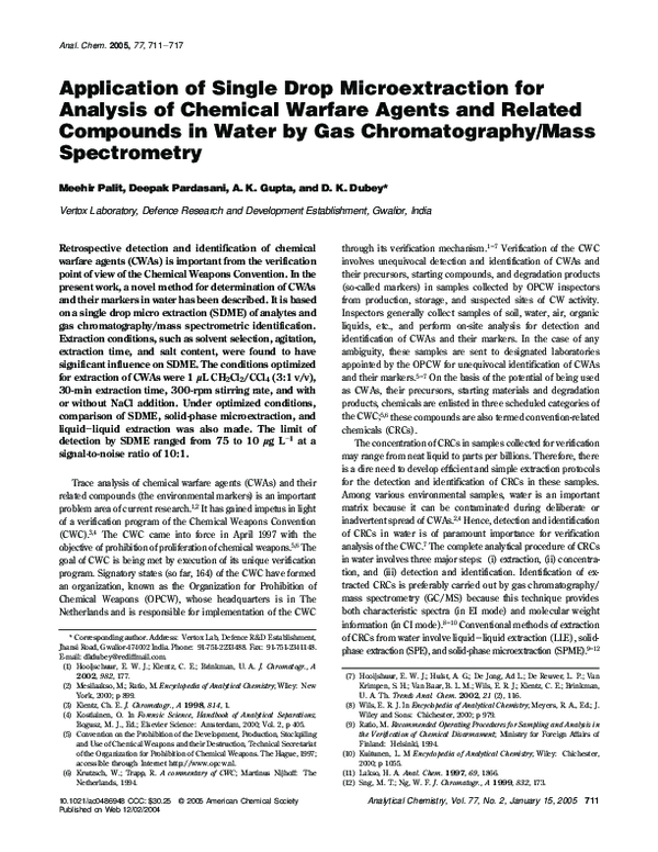 (PDF) Application of Single Drop Microextraction for Analysis of ...