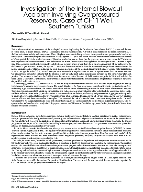 (PDF) Role of the pore pressure profile on the protection of wellbore ...