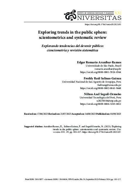 (PDF) Exploring trends in the public sphere: scientometrics and ...