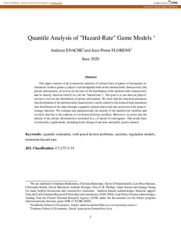 (PDF) Quantile Analysis of 