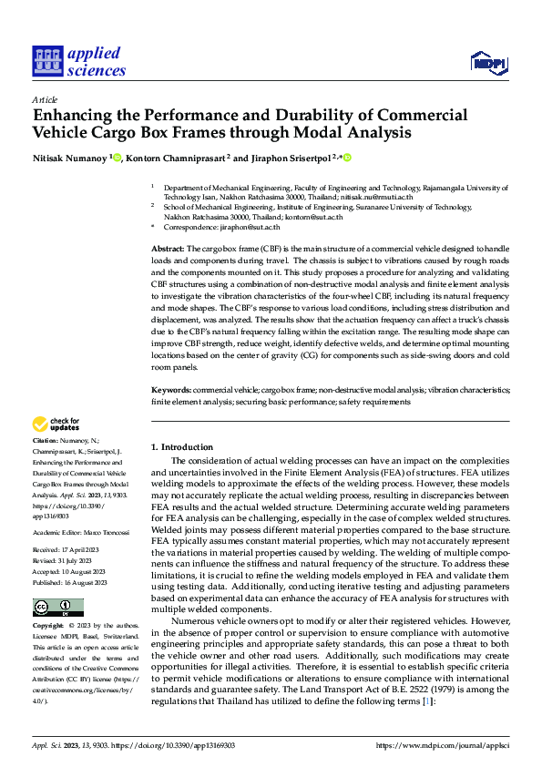(PDF) Enhancing the Performance and Durability of Commercial Vehicle ...