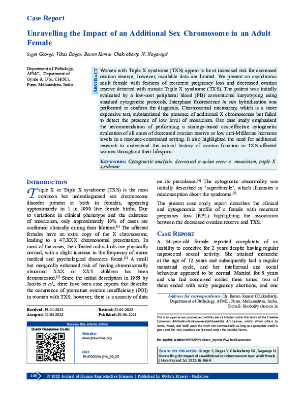 (PDF) Unravelling the impact of an additional sex chromosome in an ...