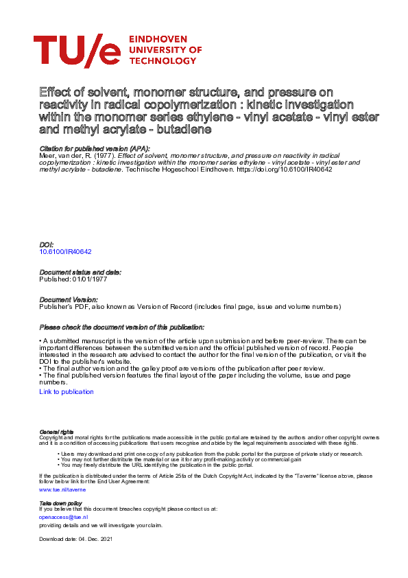 (PDF) Reactivity ratios and monomer partitioning in the microemulsion ...