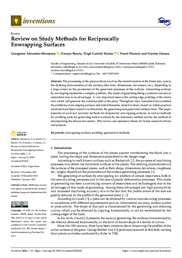 (PDF) Review on Study Methods for Reciprocally Enwrapping Surfaces