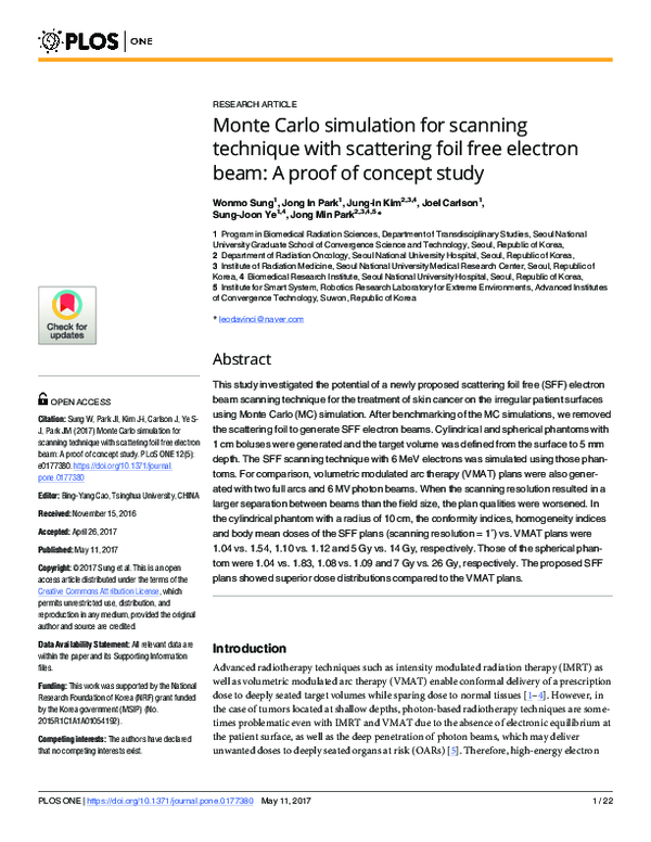 (PDF) Monte Carlo simulation for scanning technique with scattering ...