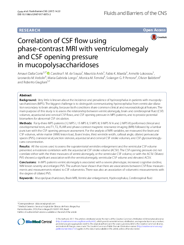 (PDF) Correlation of CSF flow using phase-contrast MRI with ...