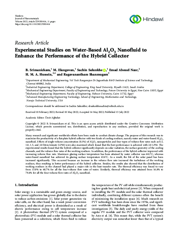 (PDF) Experimental Studies on Water-Based Al2O3 Nanofluid to Enhance ...