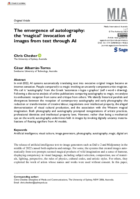 (PDF) The emergence of autolography: the 'magical' invocation of images ...