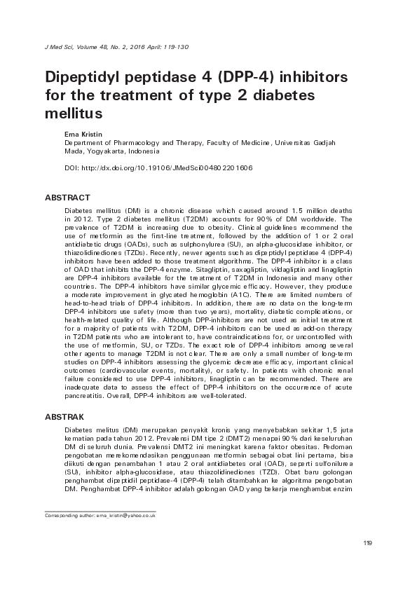 Photo inspiration: Gallery Detail: Pdf Dipeptidyl Peptidase 4 Dpp 4 Inhibitors For The Treatment