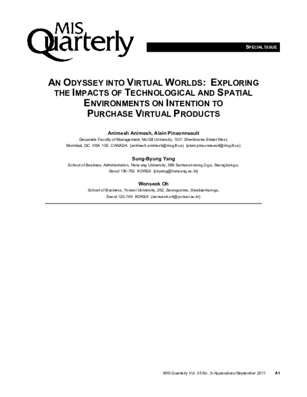 (PDF) An Odyssey into Virtual Worlds: Exploring the Impacts of ...