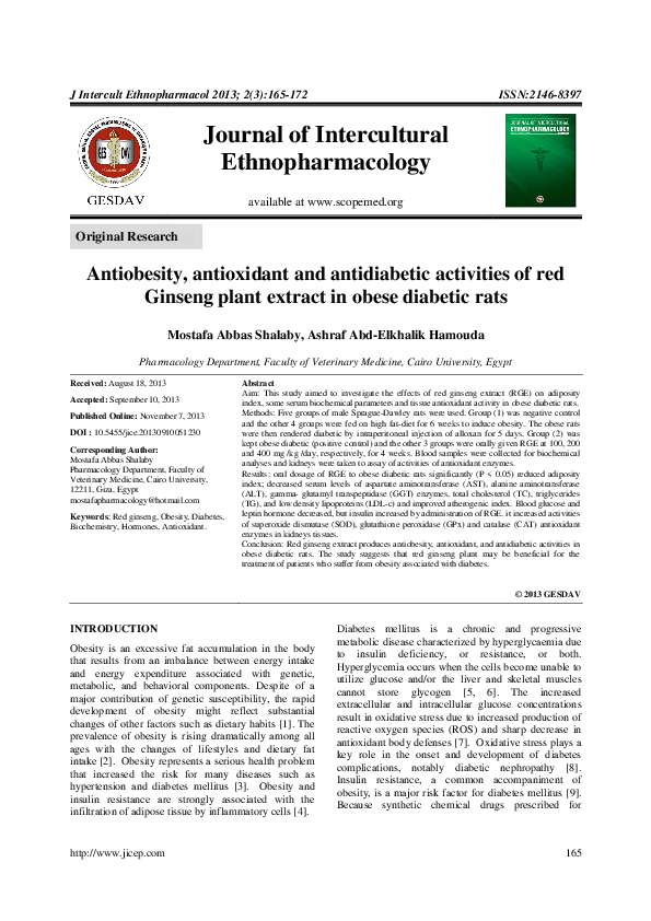 (PDF) Antiobesity, antioxidant and antidiabetic activities of red ...