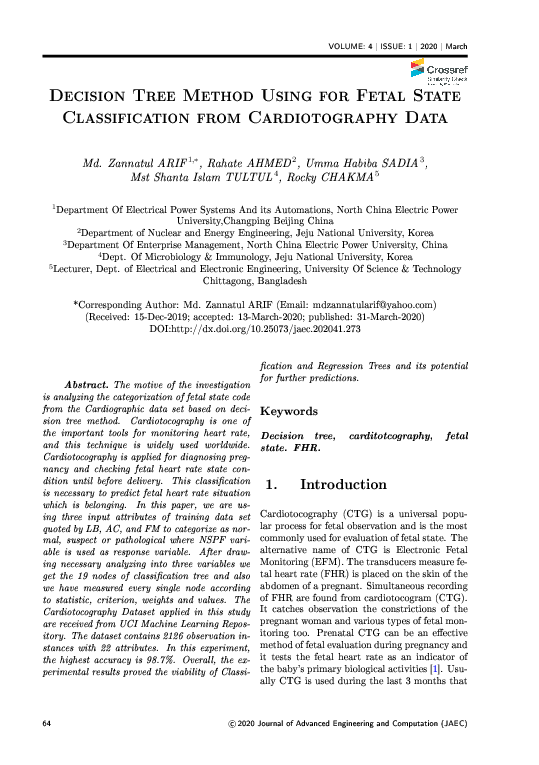 (PDF) Decision Tree Method Using for Fetal State Classification from ...