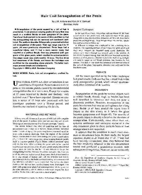 (PDF) Hair coil strangulation of the penis Jyotsna Kirtane Academia.edu