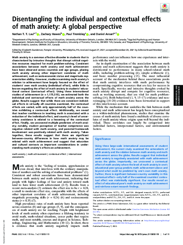 (PDF) Disentangling the individual and contextual effects of math ...