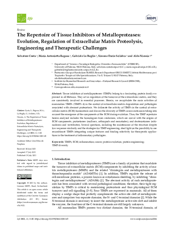 (PDF) The Repertoire of Tissue Inhibitors of Metalloproteases ...