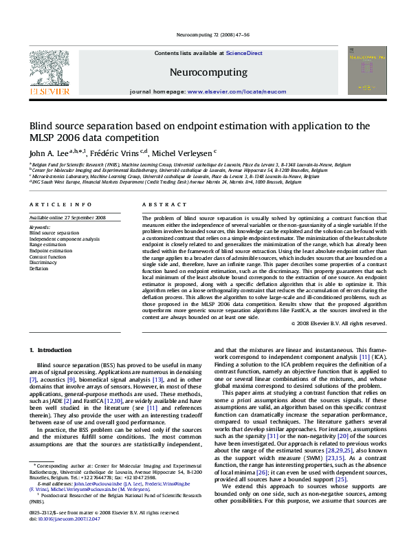 (PDF) Blind source separation based on endpoint estimation with ...