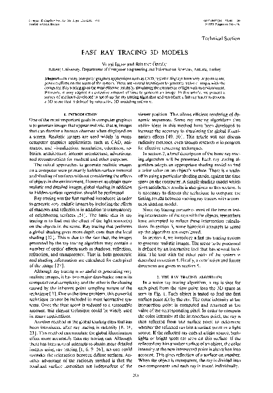 (PDF) Fast ray tracing 3D models